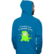 Load image into Gallery viewer, Shirts Pullover Hoodies, Unisex / Small / Sapphire How To Human
