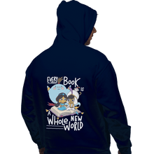 Load image into Gallery viewer, Shirts Pullover Hoodies, Unisex / Small / Navy Every Book Is a Whole New World