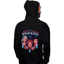 Load image into Gallery viewer, Daily_Deal_Shirts Pullover Hoodies, Unisex / Small / Black Queens Of Halloween