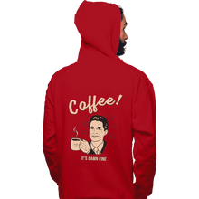 Load image into Gallery viewer, Shirts Pullover Hoodies, Unisex / Small / Red It's damn Fine Coffee
