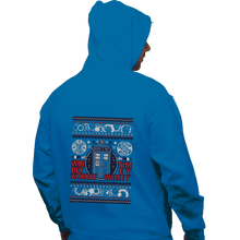 Load image into Gallery viewer, Shirts Pullover Hoodies, Unisex / Small / Sapphire Timey Wimey Christmas