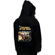 Load image into Gallery viewer, Daily_Deal_Shirts Pullover Hoodies, Unisex / Small / Black Explorers On The Moon