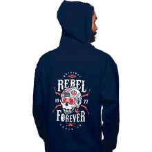 Load image into Gallery viewer, Shirts Pullover Hoodies, Unisex / Small / Navy Rebel Forever