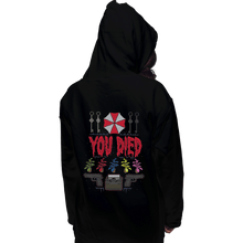 Load image into Gallery viewer, Shirts Zippered Hoodies, Unisex / Small / Black You Died