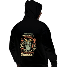Load image into Gallery viewer, Daily_Deal_Shirts Pullover Hoodies, Unisex / Small / Black I Wrestle With My Demons