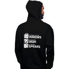 Load image into Gallery viewer, Daily_Deal_Shirts Pullover Hoodies, Unisex / Small / Black Arrows Iron And Spears