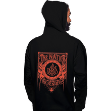 Load image into Gallery viewer, Shirts Pullover Hoodies, Unisex / Small / Black Fire Nation