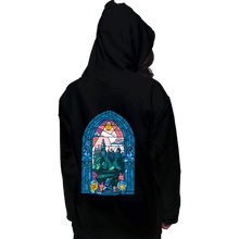 Load image into Gallery viewer, Daily_Deal_Shirts Pullover Hoodies, Unisex / Small / Black Stained Glass Castle