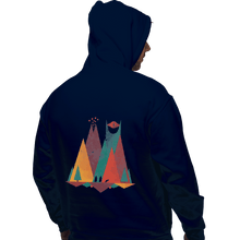 Load image into Gallery viewer, Shirts Pullover Hoodies, Unisex / Small / Navy Geometric Middle Earth