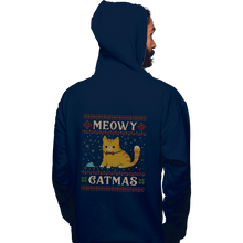 Load image into Gallery viewer, Daily_Deal_Shirts Pullover Hoodies, Unisex / Small / Navy Meowy Catmas