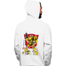 Load image into Gallery viewer, Daily_Deal_Shirts Pullover Hoodies, Unisex / Small / White Bumble Sumi-e