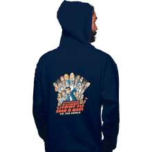 Load image into Gallery viewer, Daily_Deal_Shirts Pullover Hoodies, Unisex / Small / Navy Dunder Mifflin VS. The World
