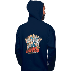 Daily_Deal_Shirts Pullover Hoodies, Unisex / Small / Navy Dunder Mifflin VS. The World