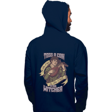 Load image into Gallery viewer, Shirts Zippered Hoodies, Unisex / Small / Navy Toss A Coin
