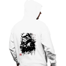 Load image into Gallery viewer, Daily_Deal_Shirts Pullover Hoodies, Unisex / Small / White Trooper In The Forest Sumi-e