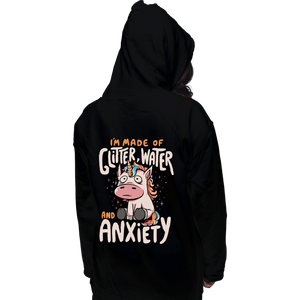 Daily_Deal_Shirts Pullover Hoodies, Unisex / Small / Black I'm Made Of Glitter, Water, And Anxiety