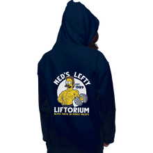 Load image into Gallery viewer, Shirts Pullover Hoodies, Unisex / Small / Navy Ned's Lefty Liftorium