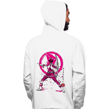 Load image into Gallery viewer, Shirts Pullover Hoodies, Unisex / Small / White Pink Ranger Sumi-e