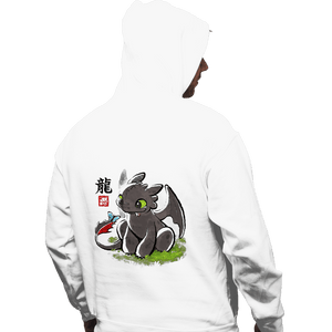 Shirts Pullover Hoodies, Unisex / Small / White Dragon Ink