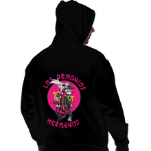 Load image into Gallery viewer, Daily_Deal_Shirts Pullover Hoodies, Unisex / Small / Black Los Demonios Hermanos