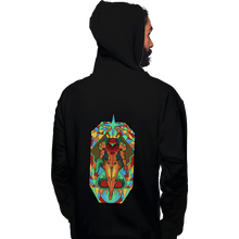 Load image into Gallery viewer, Shirts Pullover Hoodies, Unisex / Small / Black Stained Glass Hunter