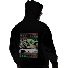 Load image into Gallery viewer, Shirts Zippered Hoodies, Unisex / Small / Black Baby Yoda Ugly Sweater