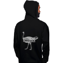 Load image into Gallery viewer, Shirts Zippered Hoodies, Unisex / Small / Black Allegedly Ostrich
