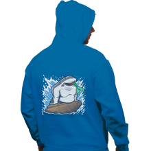 Load image into Gallery viewer, Shirts Pullover Hoodies, Unisex / Small / Sapphire The Little Shark