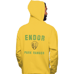 Shirts Pullover Hoodies, Unisex / Small / Gold Endor Park Ranger
