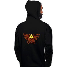 Load image into Gallery viewer, Shirts Pullover Hoodies, Unisex / Small / Black Hyrule Fire Crest