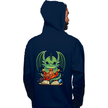 Load image into Gallery viewer, Shirts Pullover Hoodies, Unisex / Small / Navy Dragon Dice