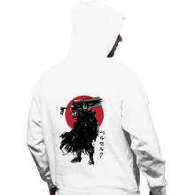Load image into Gallery viewer, Daily_Deal_Shirts Pullover Hoodies, Unisex / Small / White Black Swordsman Sumi-e