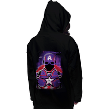 Load image into Gallery viewer, Shirts Pullover Hoodies, Unisex / Small / Black Glitch Captain America
