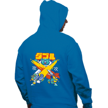 Load image into Gallery viewer, Shirts Pullover Hoodies, Unisex / Small / Sapphire X-Slash