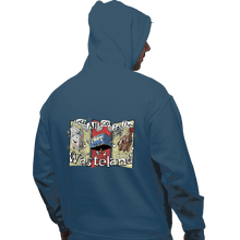 Load image into Gallery viewer, Daily_Deal_Shirts Pullover Hoodies, Unisex / Small / Indigo Blue Let's All Go To The Wasteland