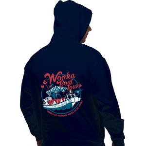 Daily_Deal_Shirts Pullover Hoodies, Unisex / Small / Navy Wonka Boat Tours
