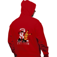 Load image into Gallery viewer, Shirts Pullover Hoodies, Unisex / Small / Red Viva La Evolucion