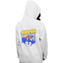 Load image into Gallery viewer, Shirts Pullover Hoodies, Unisex / Small / White Penguin Sledding