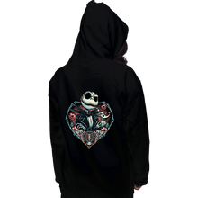 Load image into Gallery viewer, Daily_Deal_Shirts Pullover Hoodies, Unisex / Small / Black Heart Jack Skellington