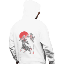 Load image into Gallery viewer, Shirts Pullover Hoodies, Unisex / Small / White Battle In Death Mountain Sumi-e