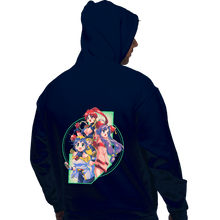 Load image into Gallery viewer, Daily_Deal_Shirts Pullover Hoodies, Unisex / Small / Navy Robot Hearts
