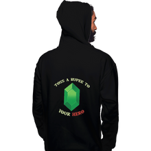 Load image into Gallery viewer, Shirts Zippered Hoodies, Unisex / Small / Black Toss A Rupee To Your Hero