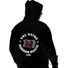 Load image into Gallery viewer, Secret_Shirts Pullover Hoodies, Unisex / Small / Black VHS RETRO HORROR MOVIE CLUB
