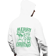 Load image into Gallery viewer, Shirts Pullover Hoodies, Unisex / Small / White Merry Elfin Christmas