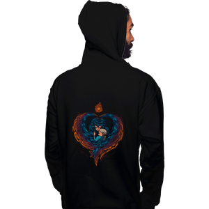 Shirts Pullover Hoodies, Unisex / Small / Black Heart On Fire