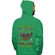 Load image into Gallery viewer, Shirts Pullover Hoodies, Unisex / Small / Irish Green Happy Mask Xmas