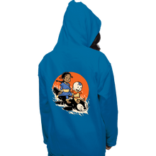 Load image into Gallery viewer, Secret_Shirts Pullover Hoodies, Unisex / Small / Sapphire Penguin Sledding!