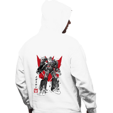 Load image into Gallery viewer, Daily_Deal_Shirts Pullover Hoodies, Unisex / Small / White Destruction Sumi-e