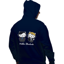 Load image into Gallery viewer, Shirts Pullover Hoodies, Unisex / Small / Navy Hello Sherlock