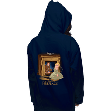 Load image into Gallery viewer, Secret_Shirts Pullover Hoodies, Unisex / Small / Navy Girl In The Fireplace